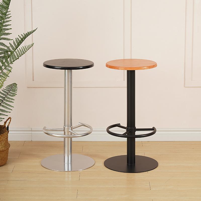 北欧吧台椅子家用实木吧台凳设计师极简酒吧椅高脚铁艺咖啡厅椅子