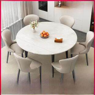 天然微晶石可伸缩餐桌可触及豪华现代简单折叠家居2025新的可变圆