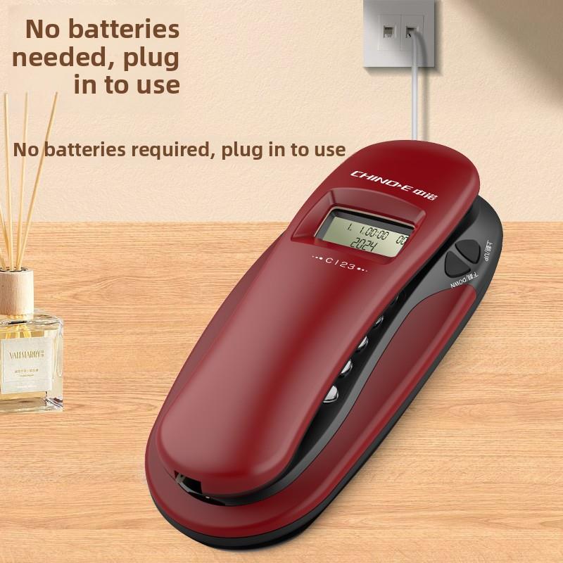 中诺C123小挂机面包机有线座机酒店客房固话来电显示免电池电话机