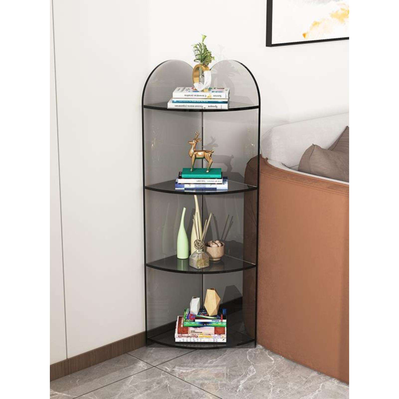 落地式浴室置物架多层卫生间角柜防水储物柜亚克力转角厨房三角架