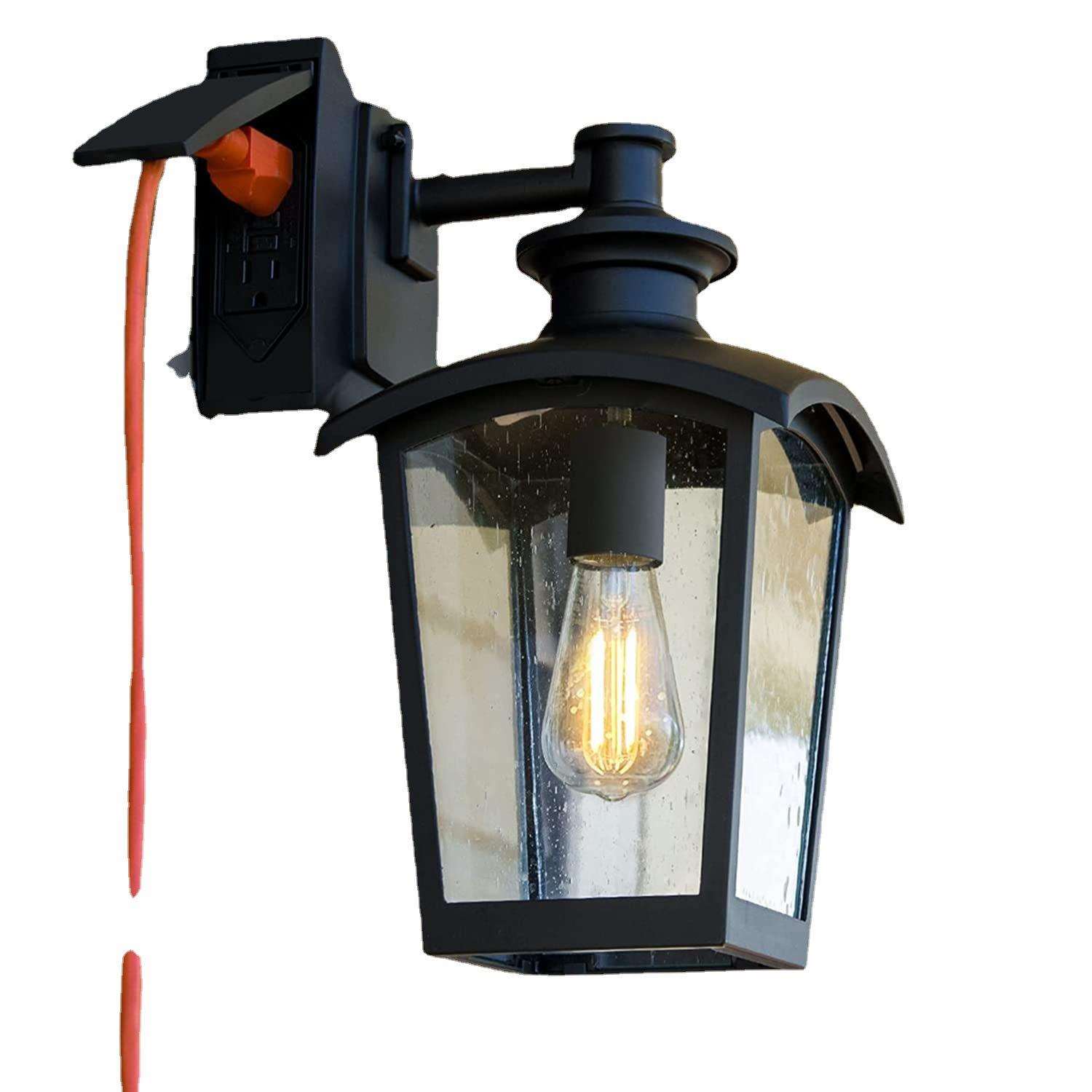 跨境亚马逊爆款美式美规户外门廊围墙草坪别墅过道走廊GFCI壁灯