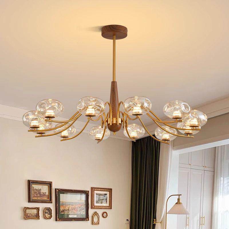 客厅吊灯法式中古风复古大厅主灯2024新款创意高档卧室吧台餐厅灯