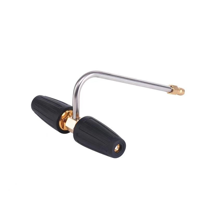 跨境新品双旋转喷头 4000PSI 1/4快插接头 高压清洗机地沟清洗器