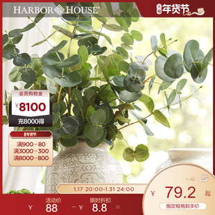 HarborHouse美式家居饰品装饰仿真插花装饰绿叶仿真尤加利叶Brisk