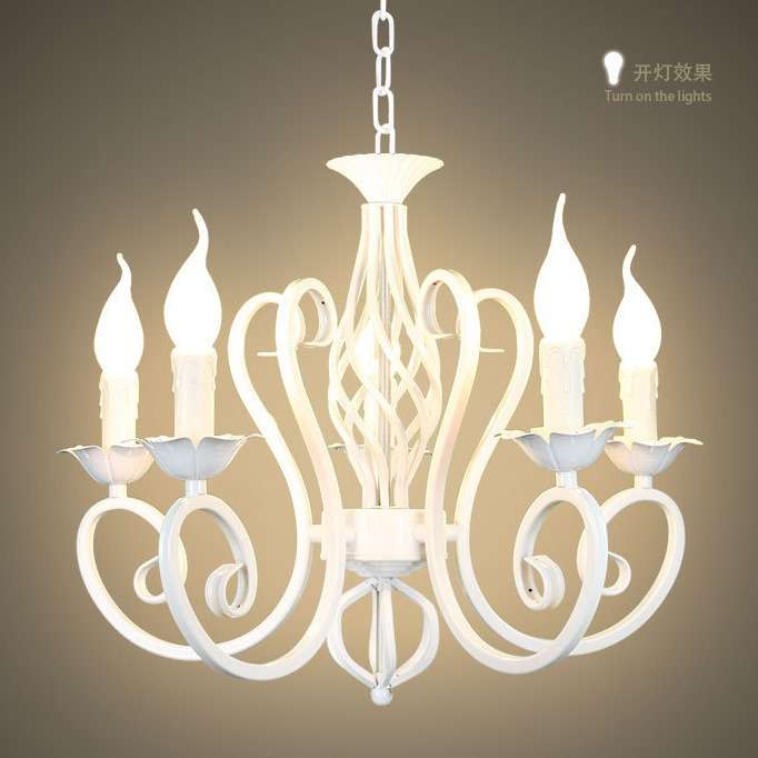 欧式蜡烛灯 吸顶吊灯 灯具 灯饰卧室d客厅装修餐厅灯白色创意