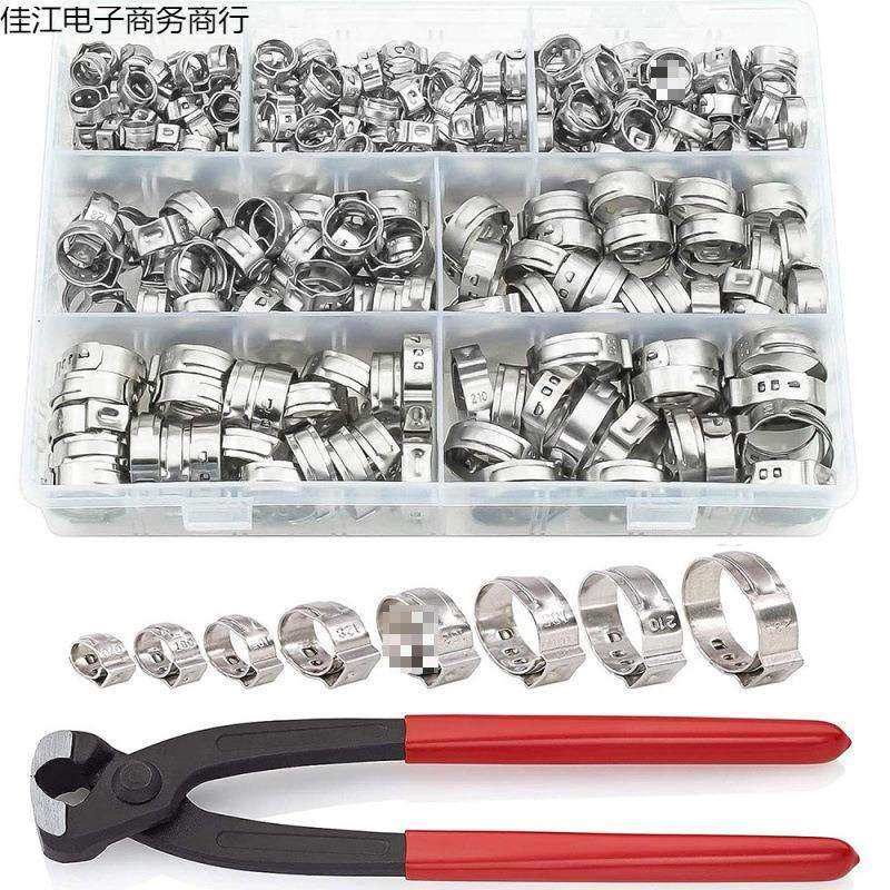 130个盒装304不锈钢单耳无极卡箍5.8-28.6MM喉箍管卡管箍抱箍套,橡塑材料及制品,亚克力管/有机玻璃管,淘宝优惠券,粉丝福利购,淘宝优惠卷