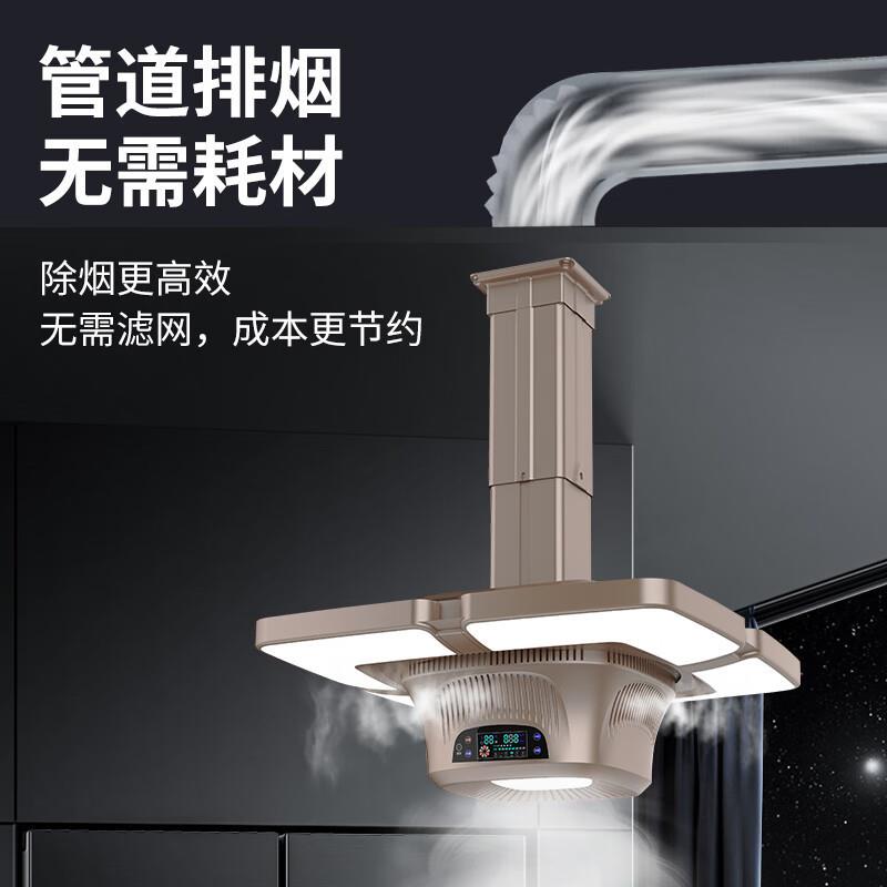 吸烟灯自动空气净化器麻将馆桌房专用直外排风抽烟机倒悬式静音