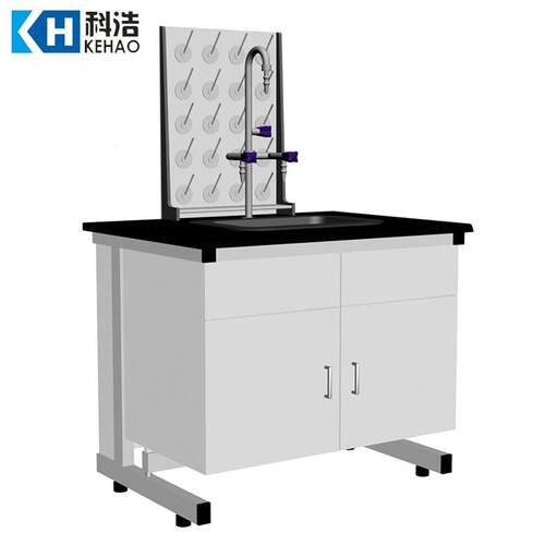 实验设备钢木水槽加台水斗台化学清洗KH-GMSCT台钢木实验台室洗涤