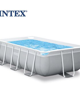 INTEX3米长方形管架水池套装儿童支架游泳池户外泳池养鱼池26784