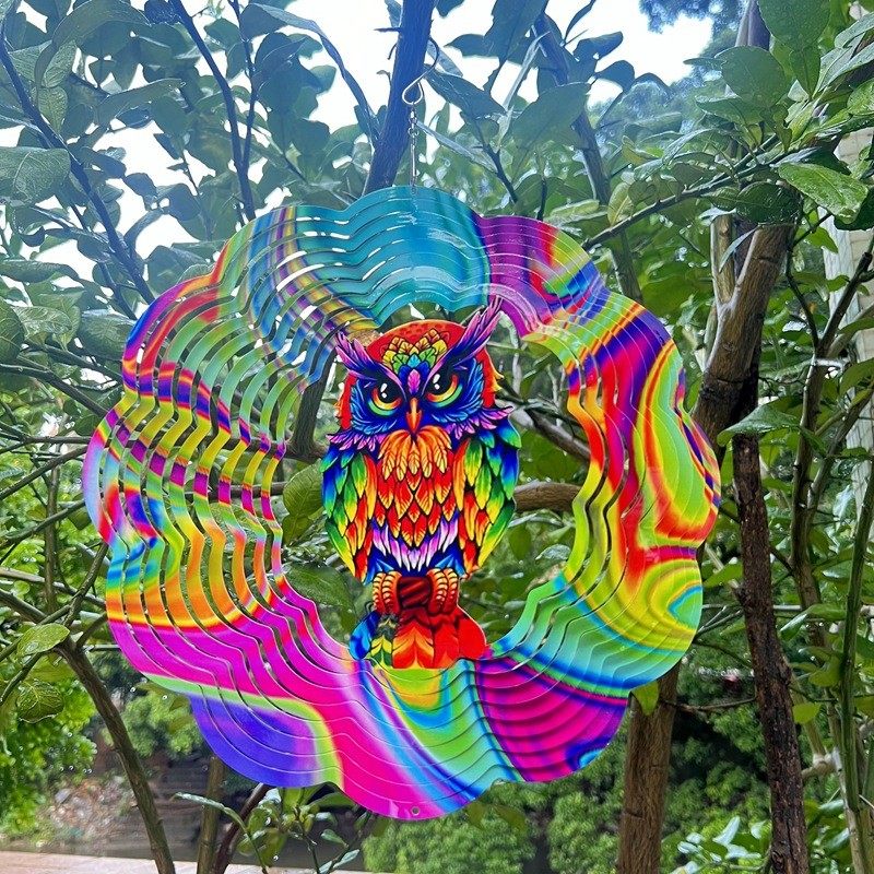 跨境电商亚马逊不锈钢风转风铃挂饰室内户外阳台花园挂件节日礼物,特色手工艺,风筝,淘宝优惠券,粉丝福利购,淘宝优惠卷