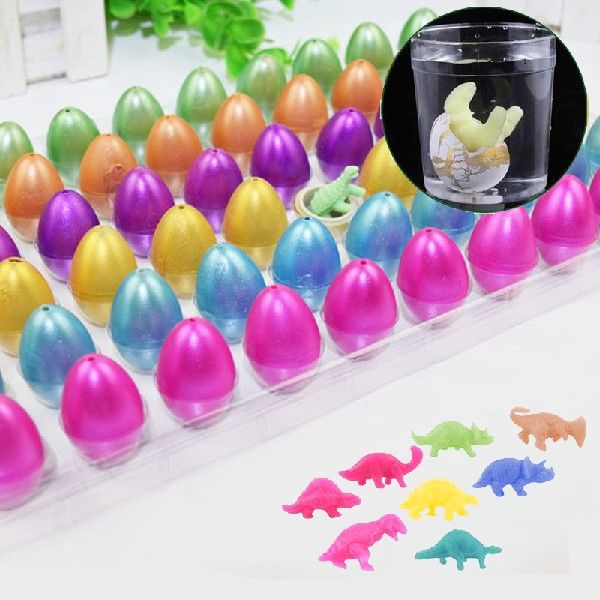 极速12 60pcs/sejt Dinosaur Egg Magic Hatching Tyrannosaurus