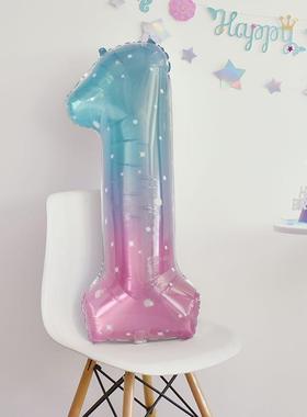 极速40inch Starry Sky Jelly Color Mermaid MDigital Balloon K