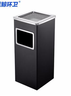 新品24*24*61cm黑色 不锈B钢酒店宾馆大堂垃圾桶灭烟桶带菸灰缸吸