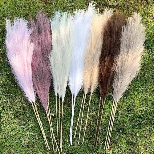 极速1Pec PYXArtificial Pampas Grass Hsom Room DecoiWr Simula