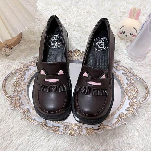 新品35-43码 大码女鞋t学院厚底增高圆头皮鞋41学生JK制服洛丽塔