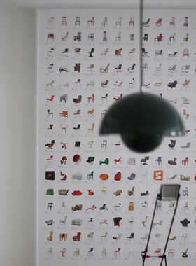 新品vitra设计师博物馆经典名椅收藏海报摆P画北欧艺术落地大幅装