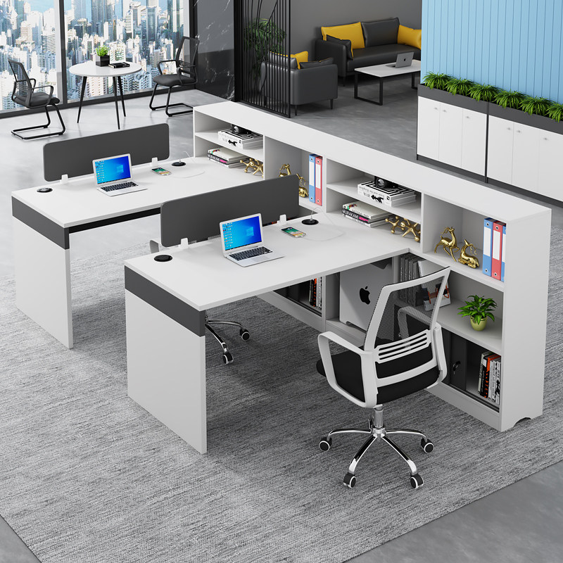 极速卡位办公桌职员n电脑财务6人位简约现代屏风电商员工办公桌椅