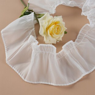 极速法式窗帘木耳花边侧边t拼接唯美立边缝边装饰配件沙发奶油风M