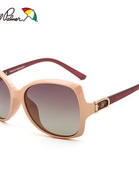 极速花雨伞近f视太阳镜女款墨镜偏光驾驶镜AP11617C046粉红/紫脚