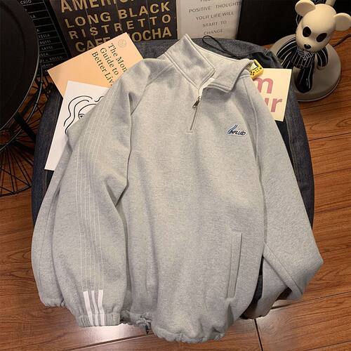 极速Zipper high seto sweatshirt for men women Hong Kong styl