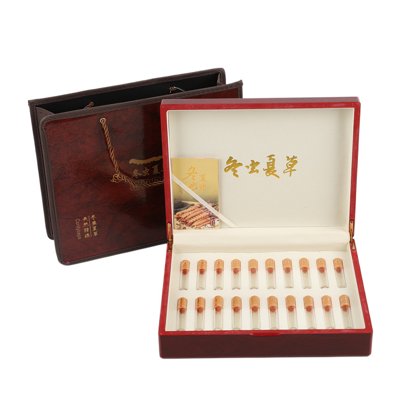 极速冬虫夏草包装盒空礼盒10管20管30管K40管虫草烤漆木盒Y礼品盒