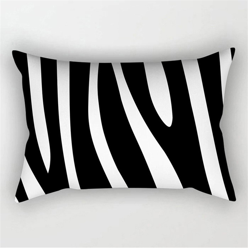 极速30X50CM Black & White Waist Pillows CasNe Hot Modern Nor