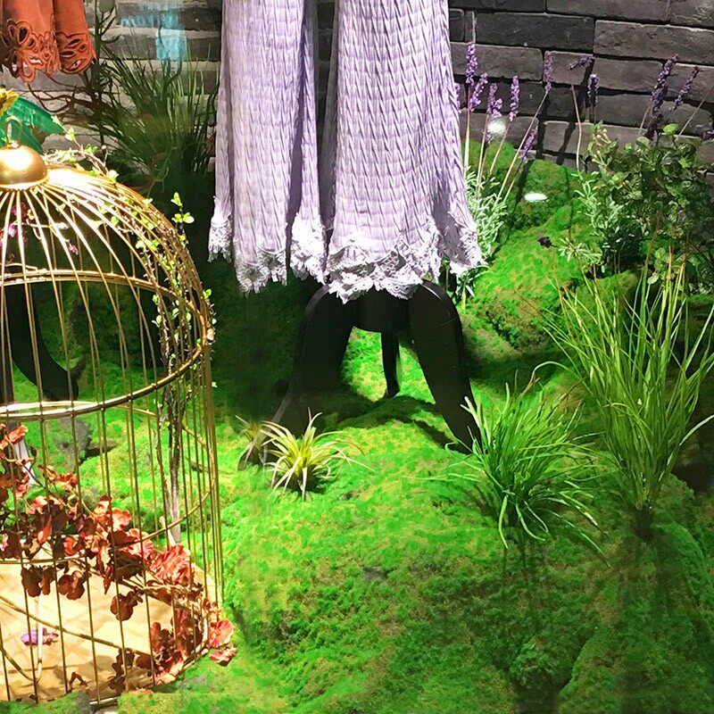 新品仿真青苔草坪人工草皮假苔藓C绿植室内外橱窗墙面装饰植绒青