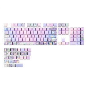 奇不木KiiBOOM 紫罗兰侧刻键帽 OEM原厂高度68/75/98机械键盘132