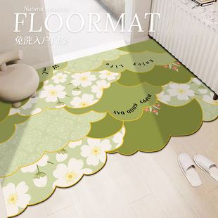 小清新门口地垫进门2025新款 可擦免洗pvc入户门地毯可裁剪脚垫子