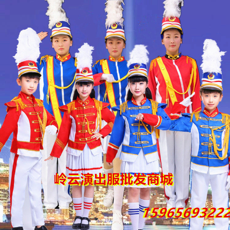 新款鼓乐队鼓号服装升旗护旗手服中小学生鼓号队服装幼儿童仪仗队