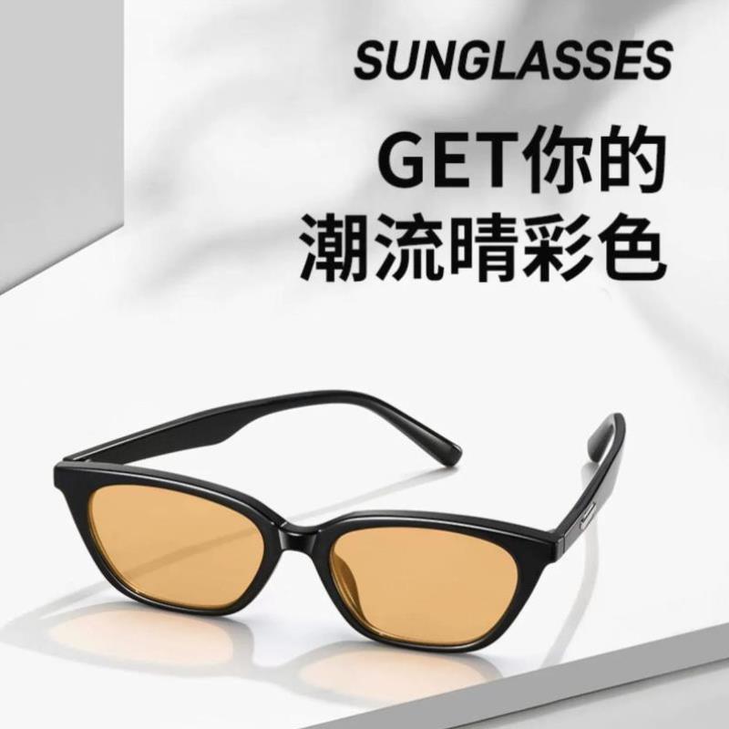 同款gm墨镜男款潮痞帅复古高级感猫眼太阳眼镜偏光网红小框