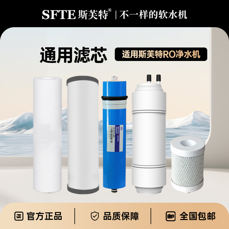 斯芙特SFTE800G/1600G直饮机通用滤芯活性碳纤维复合滤芯RO反渗透