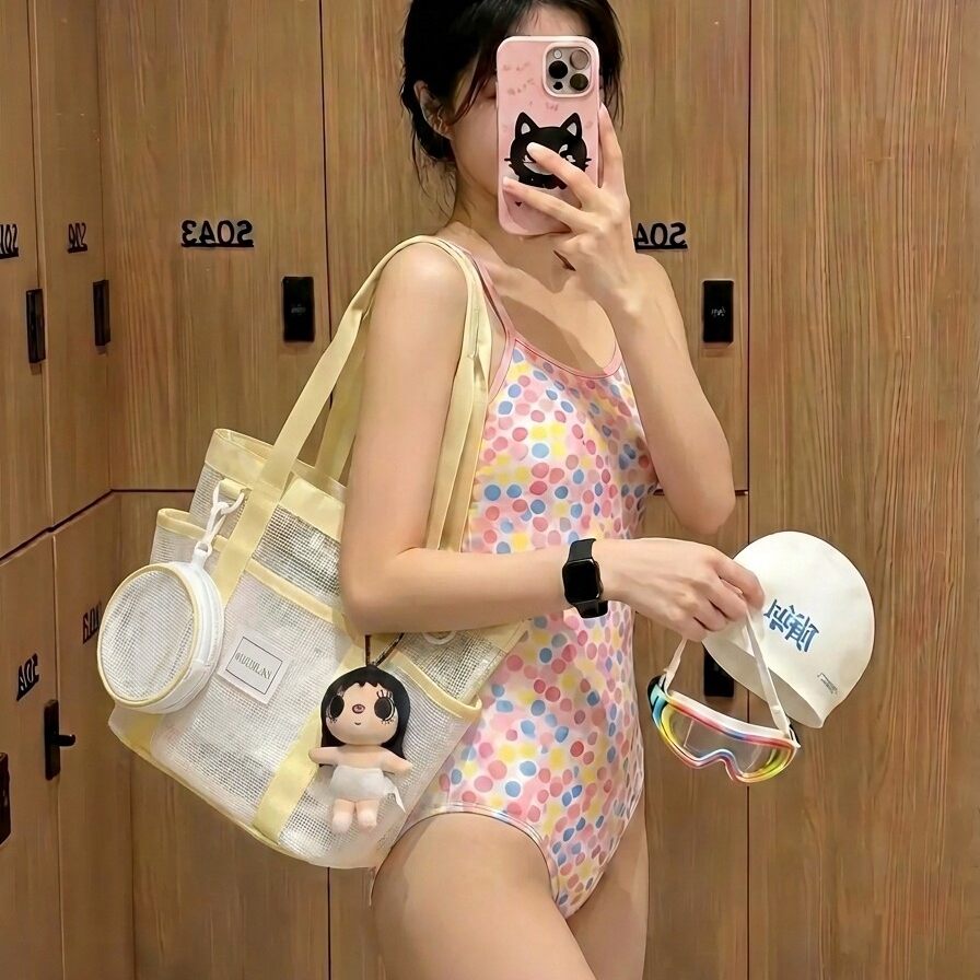 多巴胺游泳包干湿分离大容量防水沙滩包运动健身包游泳装备收纳包