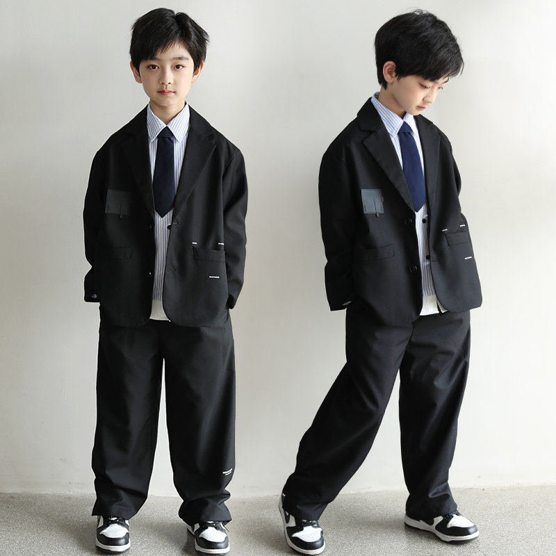 韩国Uamtor儿童西装套装春秋款男童帅气英伦风西服男孩钢琴演出服
