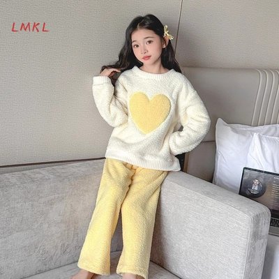 英国LMKL女童睡衣秋冬款2025新款珊瑚绒加厚套装中大童女孩家居服