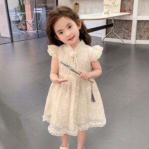 Next Alice女童国风旗袍连衣裙夏季2026新款儿童新中式洋气公主裙