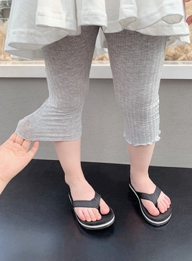 英国next kiss儿童打底裤夏季薄款女宝宝镂空透气小童可外穿裤子