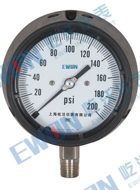 苯酚壳压力表安全型YTQ-1200-200PSIM20*1.5\径向304防爆压力表