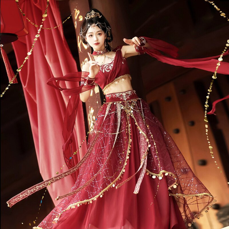 【赤焰神女】夏季敦煌风汉服套装