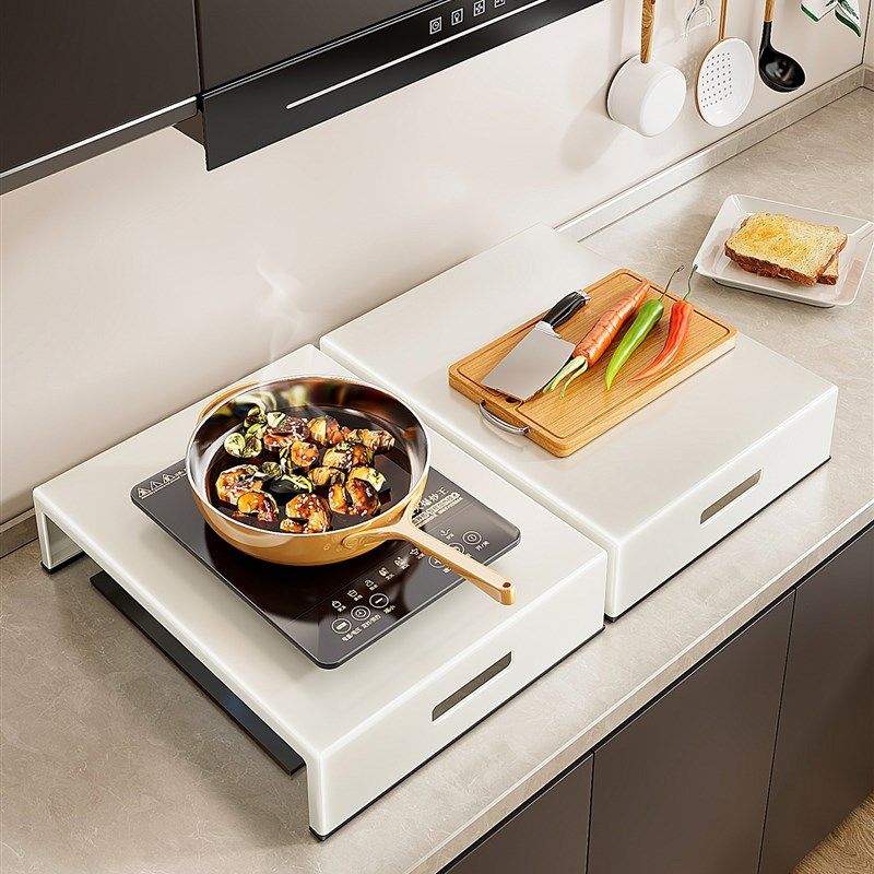 新厨房燃气e灶盖板罩煤气灶台改造电磁炉支架台面调料收纳菜板置,厨房/烹饪用具,厨房置物架/置物柜/角架,淘宝优惠券,粉丝福利购,淘宝优惠卷