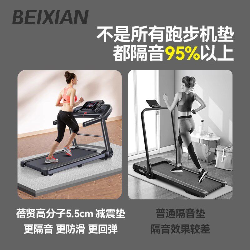 新跑步机隔音减震垫楼层专业家用室内防震专用Q防滑加厚地垫子缓图片