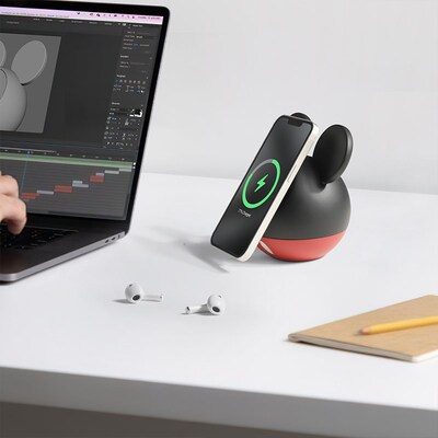 新新款创意magsafe磁吸手机支架米桌F面老鼠架底座支架适用于iPho