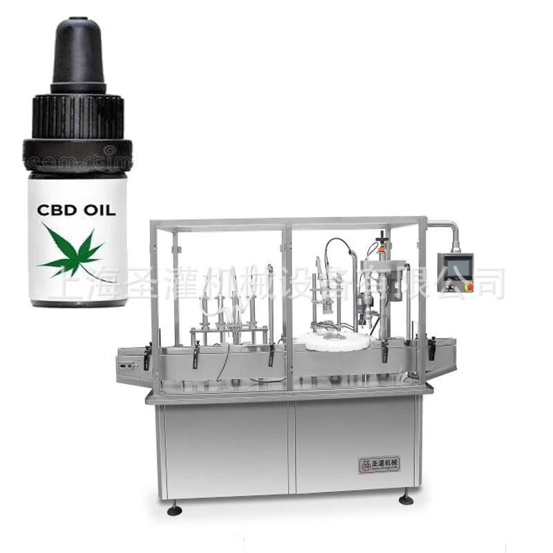 10ml 30ml精油瓶全自动灌装生产线滴管瓶液体灌装旋盖一体机自动