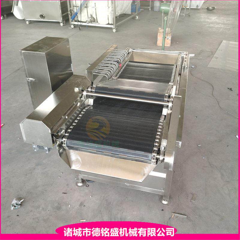 腌制后的鸡柳条油炸流水线 调理品鸡米花全自动油炸机