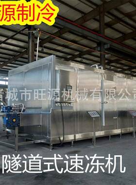 大型油条面包速冻设备 血肠腊肠速冻流水线 肉菜包流态化速冻柜