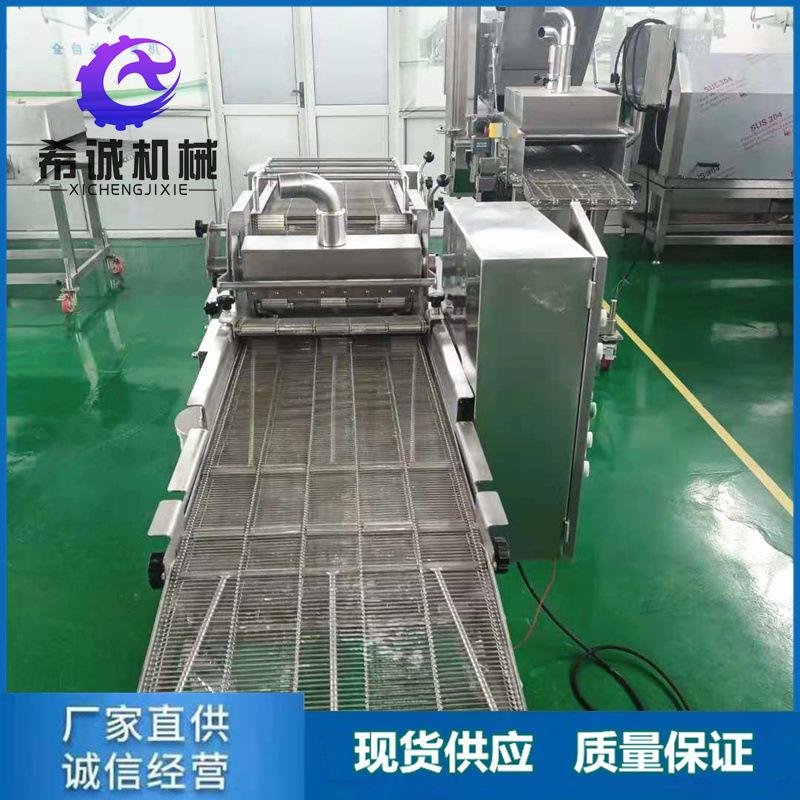 豆腐串瀑布式淋浆机 鱼豆腐上浆油炸设备全自动豆腐串上浆裹浆机