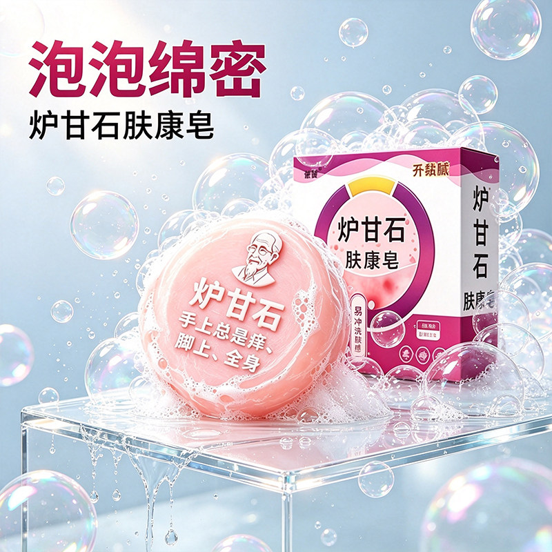 姬健炉甘石肤康皂全身清洁沐浴皂运动后清爽洁肤手工香皂
