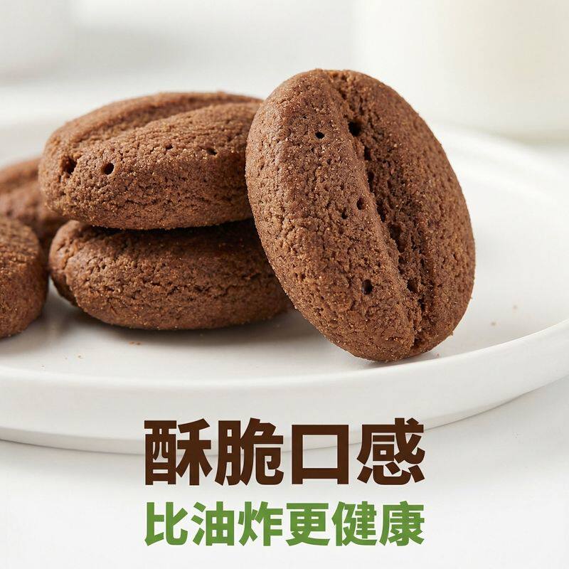 咖啡豆饼干无添加蔗糖独立包装深度烘焙醇香浓郁代餐下午茶点心