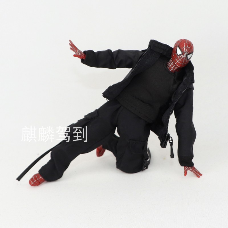 1/12兵人衣服潮流夹克6寸人偶工装裤蜘蛛侠衣服适配超凡蜘蛛侠