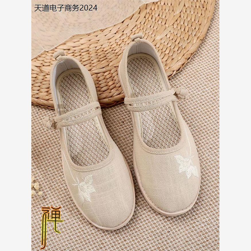 禅修鞋女棉麻布鞋软底平
